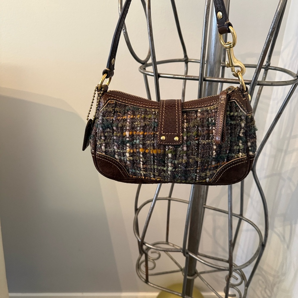 Coach Multicolor Tweed Shoulder Bag - Picture 6 of 8
